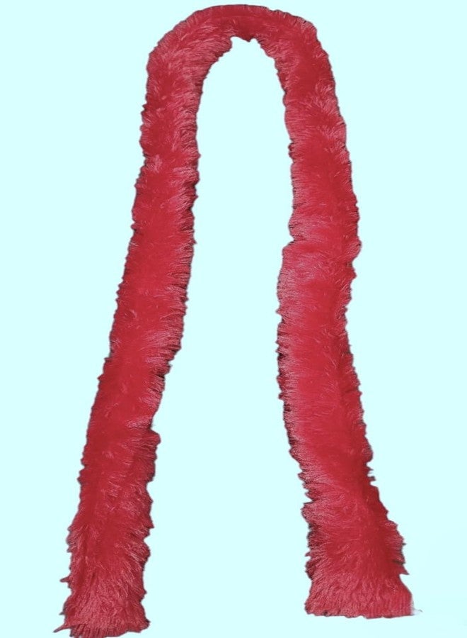 LUDALY Faux Fur Featherless Boa 72'' (Red) - Image 2